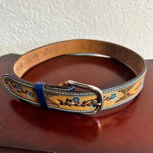 Vintage Caldwell Hand-Tooled Leather Belt NASHVILLE Size 30